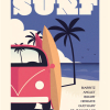 Affiche de Surf, Van destination la Côte Basque