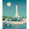Affiche de Bordeaux, La Fontaine des Quinconces