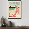 Affiche de Saint Jean de Luz, Lady on the Beach