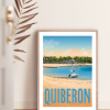 Affiche de Bretagne, le plage de Quiberon