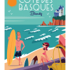 Affiche de Bayonne, Fun in la Côte des Basques