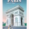Puzzle 1000 pièces,  l'Arc de Triomphe Vespa
