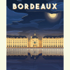 Affiche de Bordeaux, La Place de la Bourse de nuit
