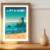 Affiche de Biarritz, La côte des Basques