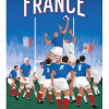 Affiche de rugby, la touche équipe de France