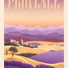 Affiche de Provence, les champs de lavande