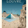 Affiche du parvis du Louvre à Paris