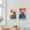 Affiche de Biarritz, le Rocher de la Vierge by Emu