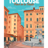 Affiche Rétro de Toulouse, La Place de La Trinité
