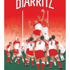 Affiche de rugby, touche Biarritz