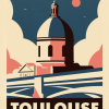 Affiche de Toulouse, Dôme de la Grave by Emu