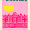 Affiche pop pink de Toulouse, le Capitole
