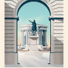 Affiche Occitanie, porte de Montpellier