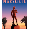 Affiche de Marseille, la statue de David au Prado