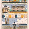 Affiche de Bordeaux, les monuments