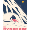 Affiche des Pyrénées, le ski
