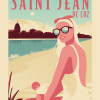 Affiche de Saint Jean de Luz, Lady on the Beach