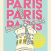 Affiche pop blue de Paris, le moulin rouge