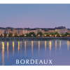 Affiche de Bordeaux, panorama Bordeaux de nuit