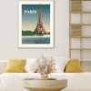 Affiche de la Tour Eiffel le soir à Paris