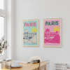 Affiche pop blue de Paris, le Louvre