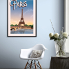 Affiche de la Seine et la Tour Eiffel à Paris