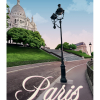 Affiche de Paris,  les Lampadaires du Sacré Coeur
