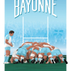 Affiche de rugby, Bayonne la mêlée