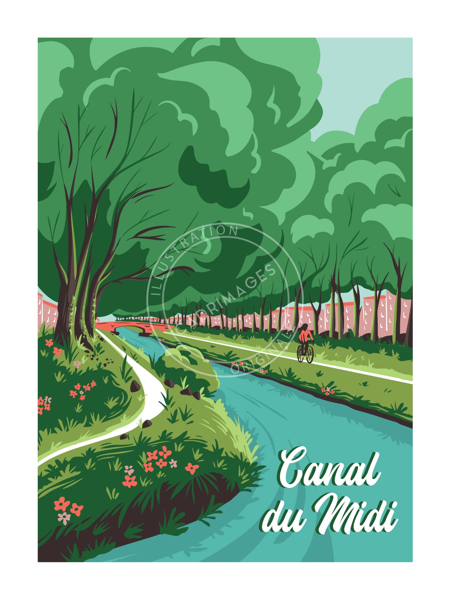 Affiche de Toulouse, Balade sur le Canal du Midi