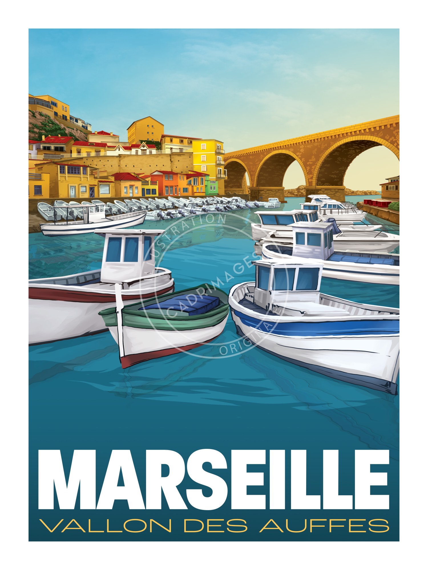 Affiche de Marseille, Vallon des Auffes