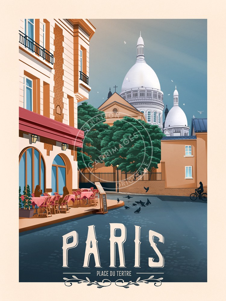 Affiche de la Place du Tertre à Paris
