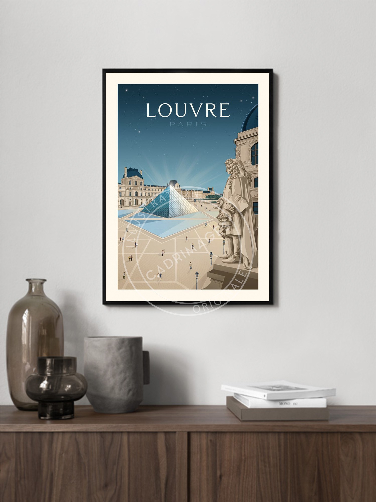 Affiche du parvis du Louvre à Paris