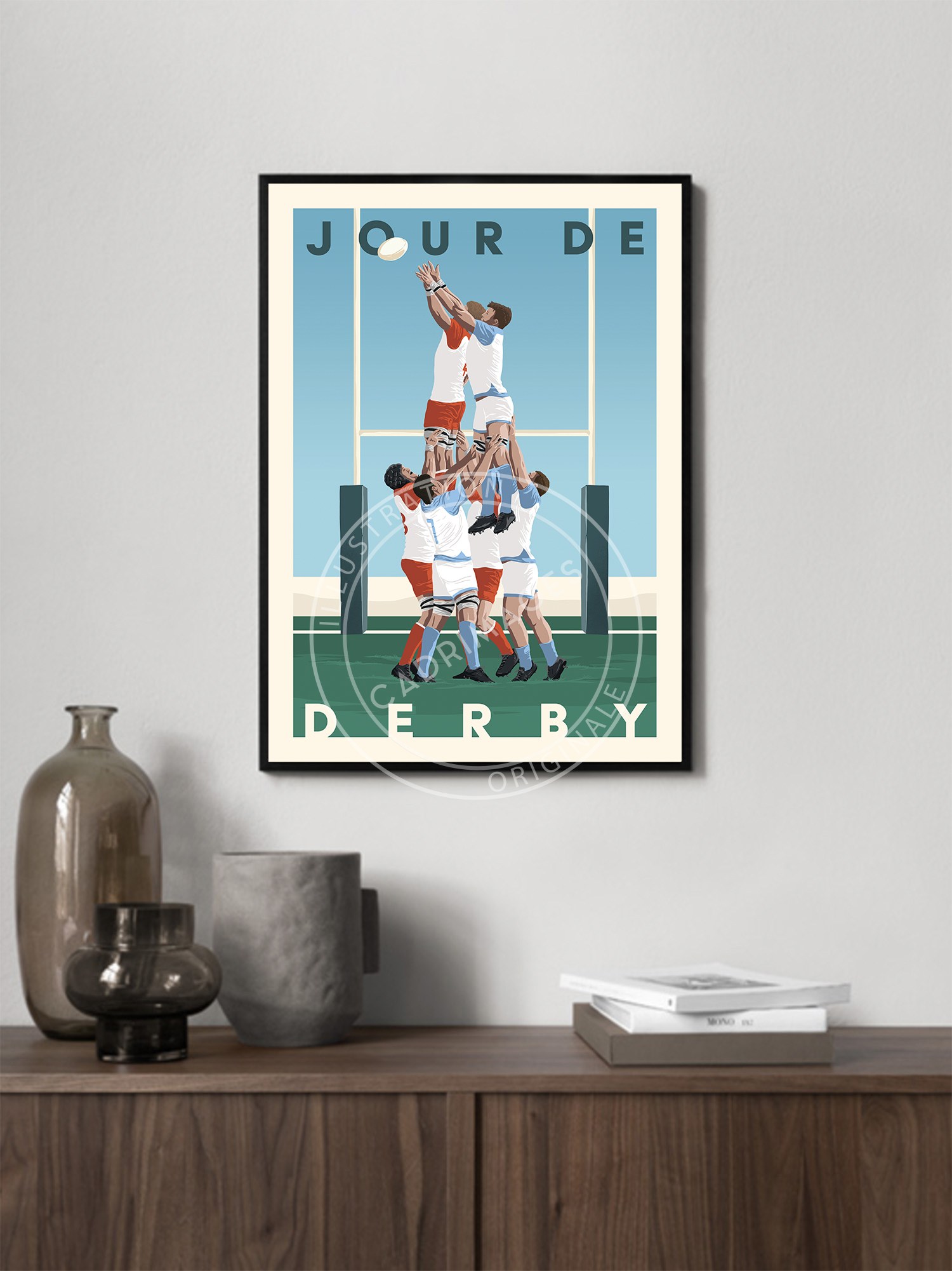 Affiche de rugby, Jour de Derby