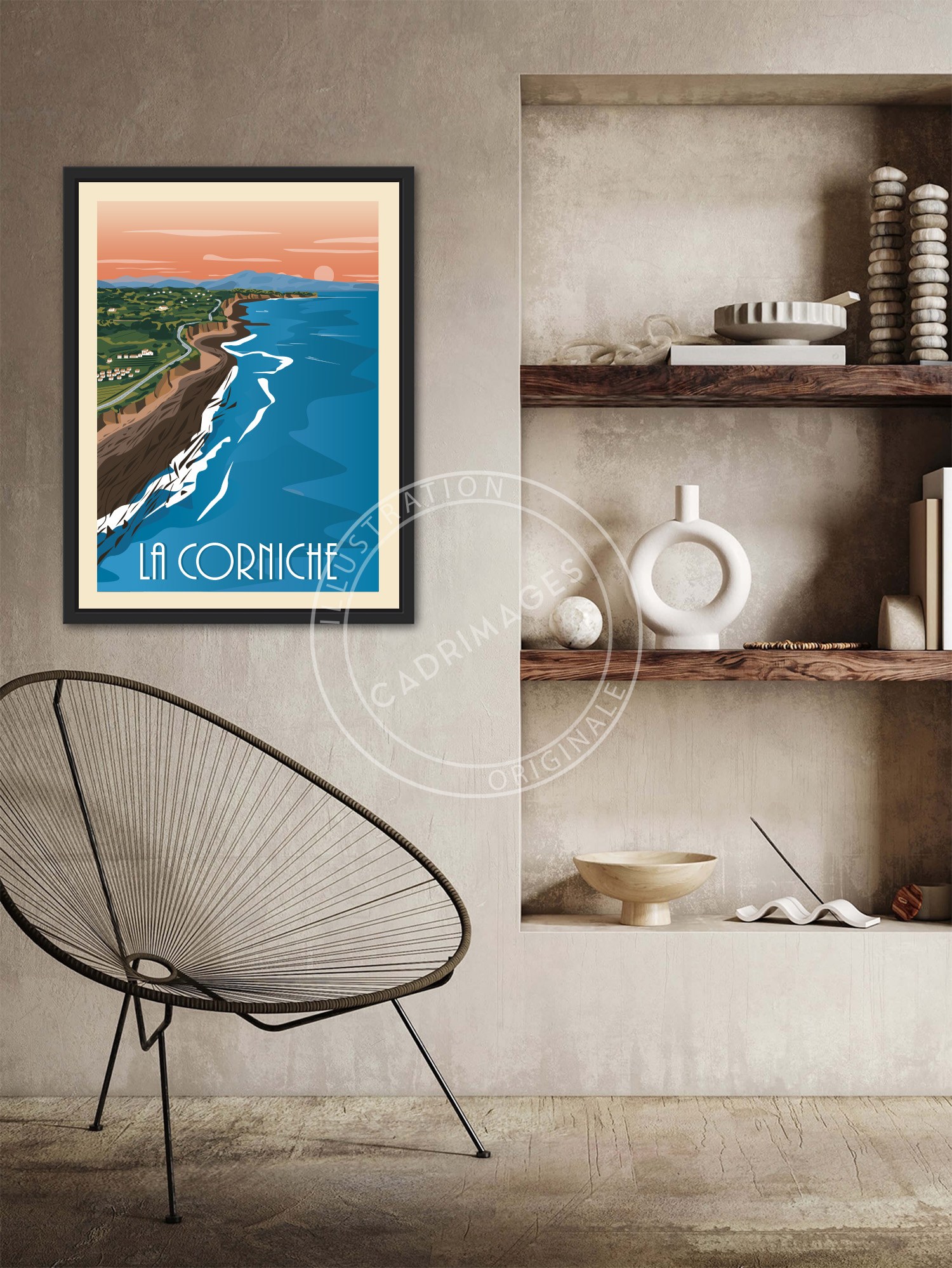 Affiche du Pays Basque, La Corniche
