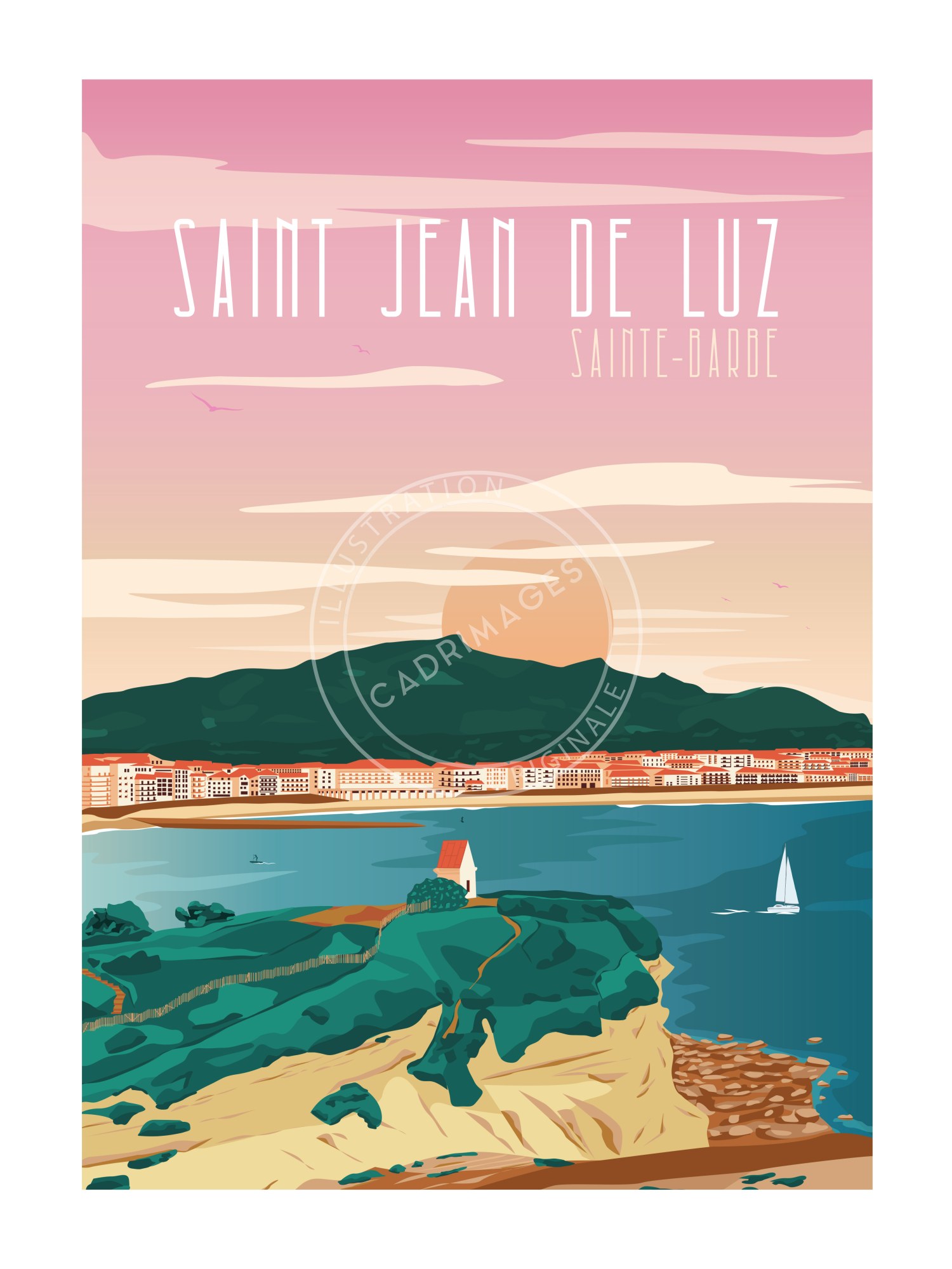 Affiche de Saint-Jean-de-Luz, Sainte Barbe Sunset