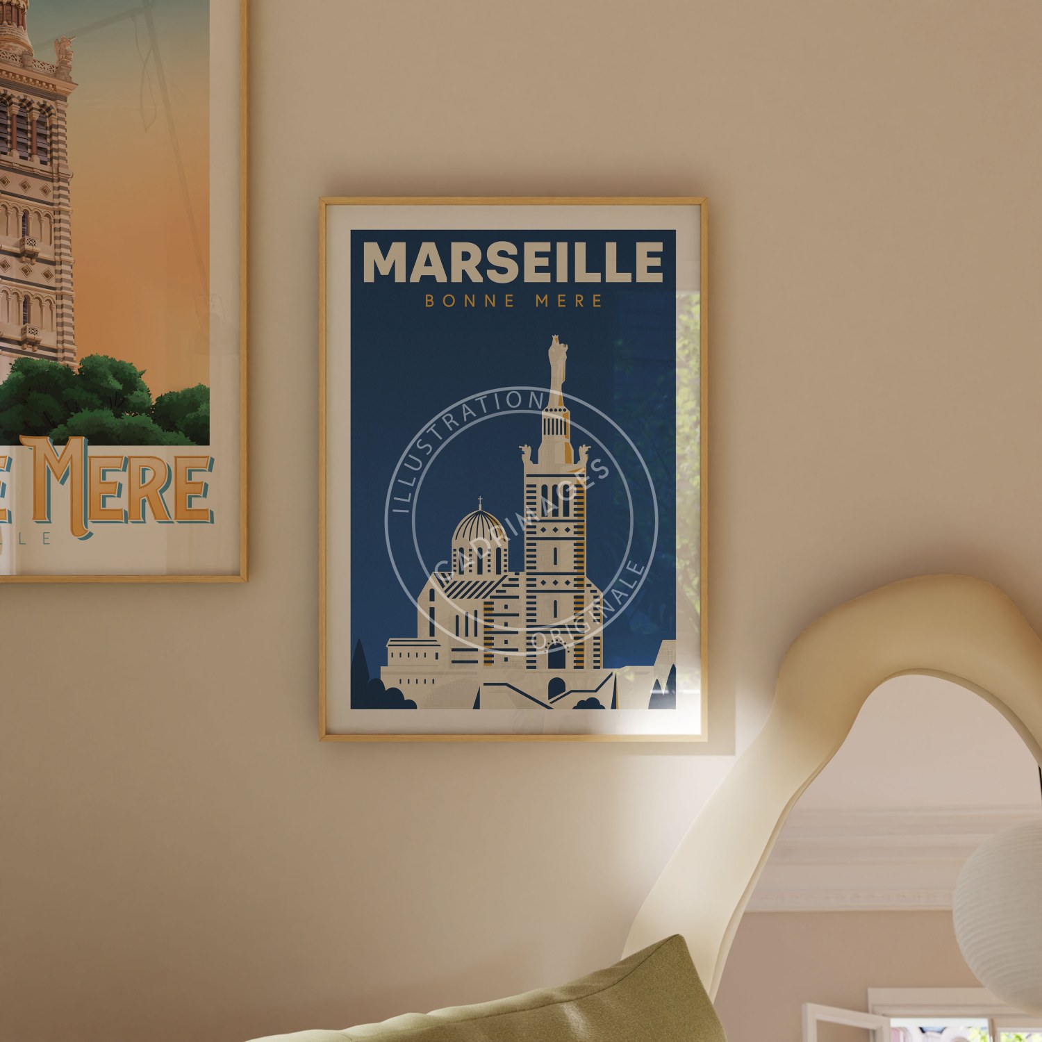 Affiche de Marseille, Bonne Mère by Emu
