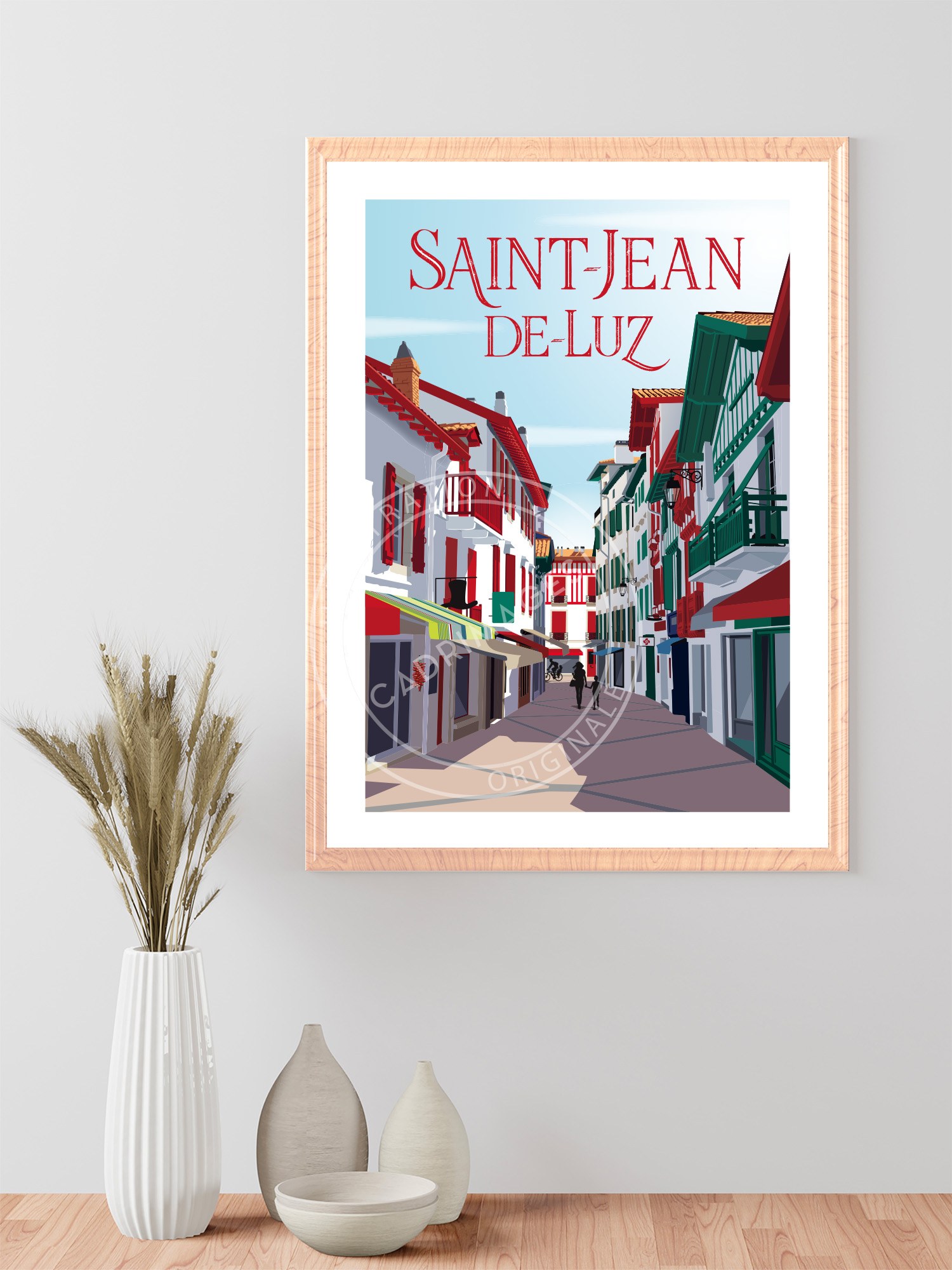Affiche de Saint Jean de Luz, la rue Loquin