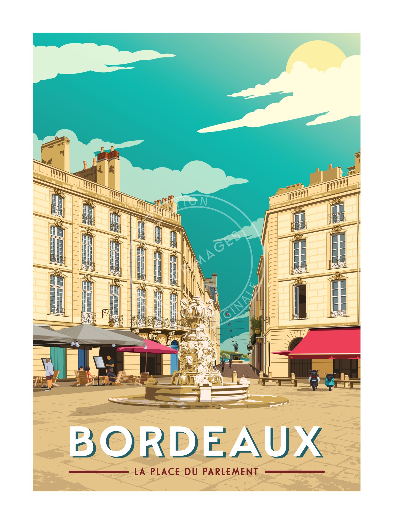 Affiche de Bordeaux, La Place du Parlement