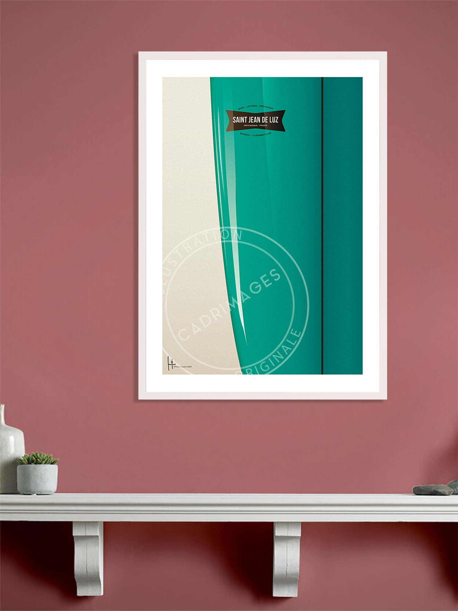 Affiche de Saint Jean de Luz, Surfboard