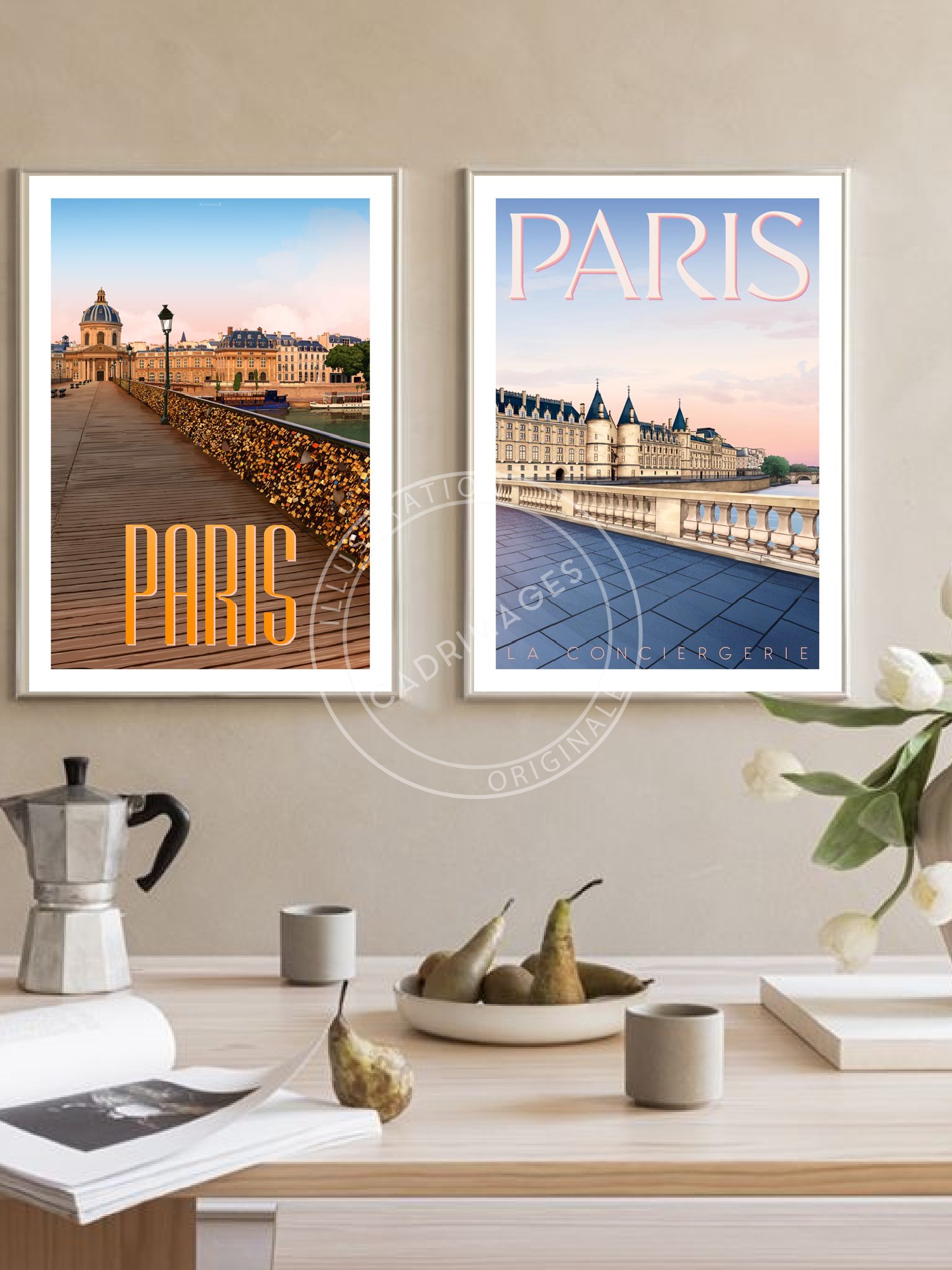 Affiche de Paris, le Pont des Arts