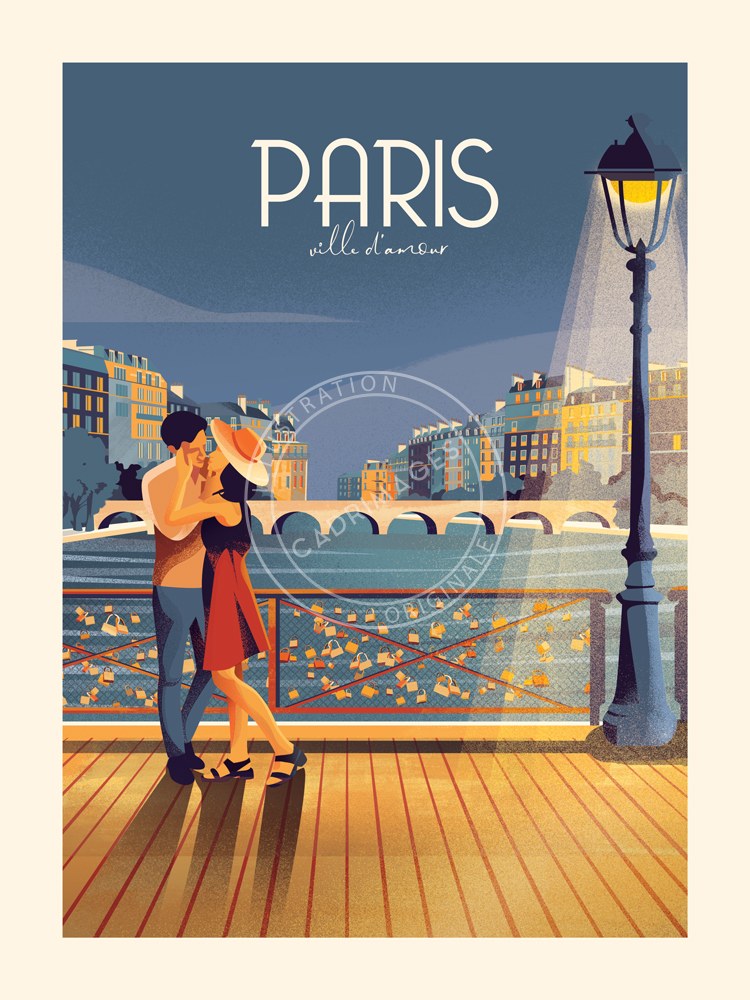 Affiche de Paris, Ville d'amour