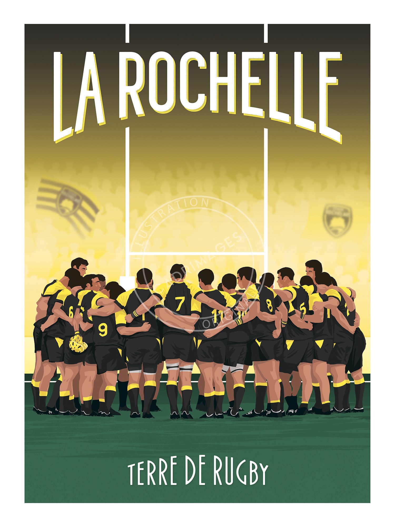 Affiche de rugby, La Rochelle, la victoire Rugby dès 20,00