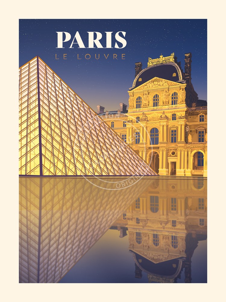Affiche de la Pyramide du Louvre à Paris