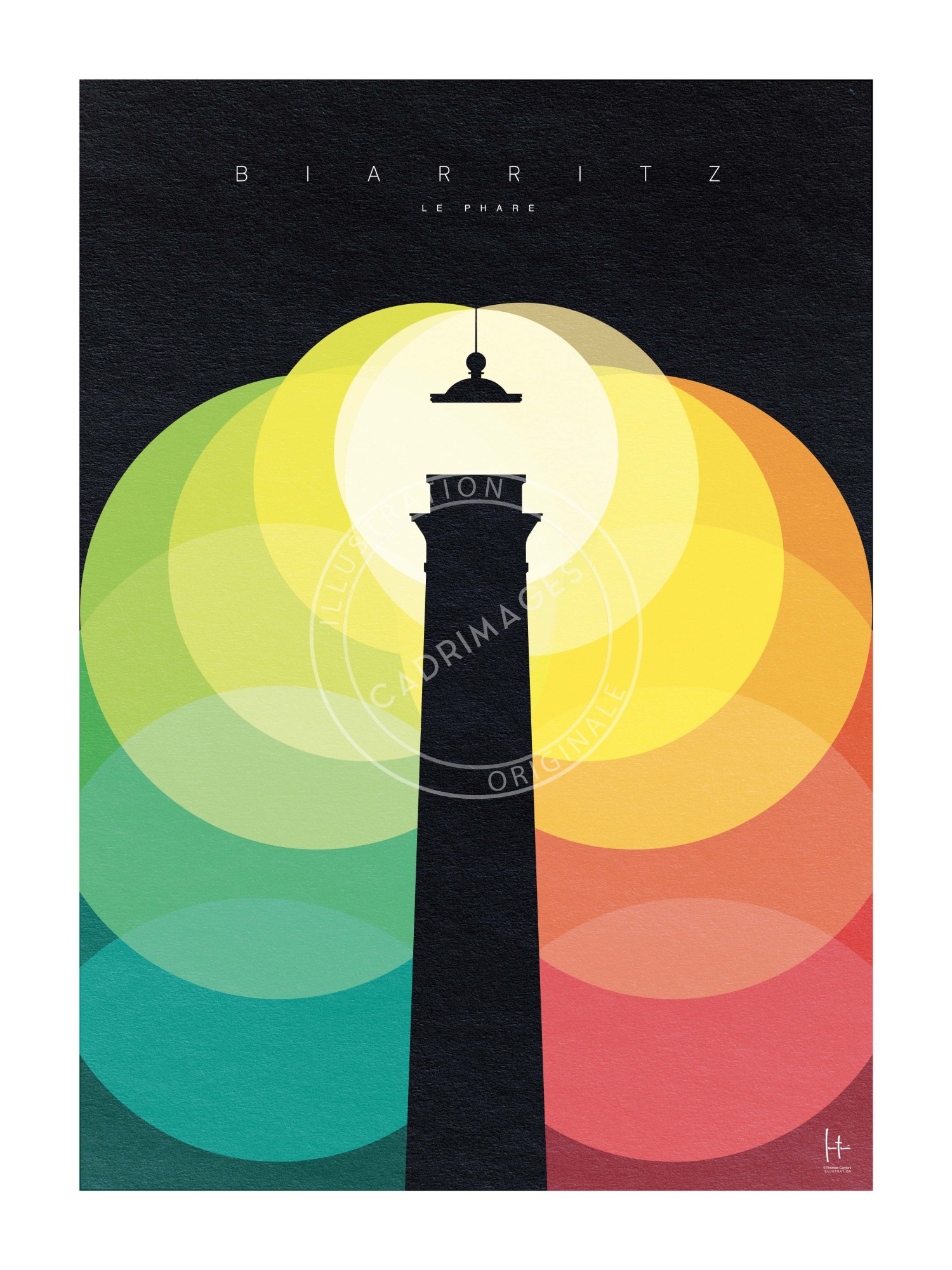Affiche de Biarritz, Black Lighthouse