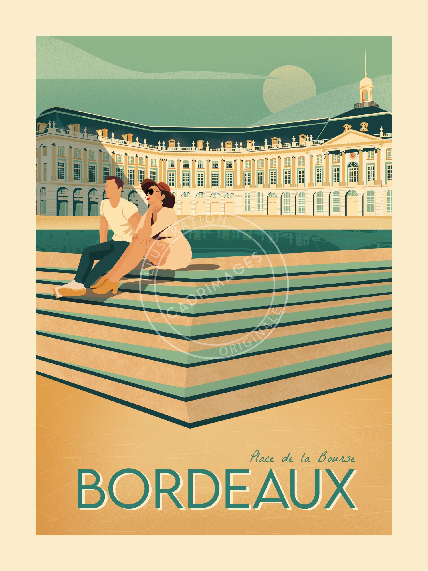 Affiche de Bordeaux, le Miroir d'eau