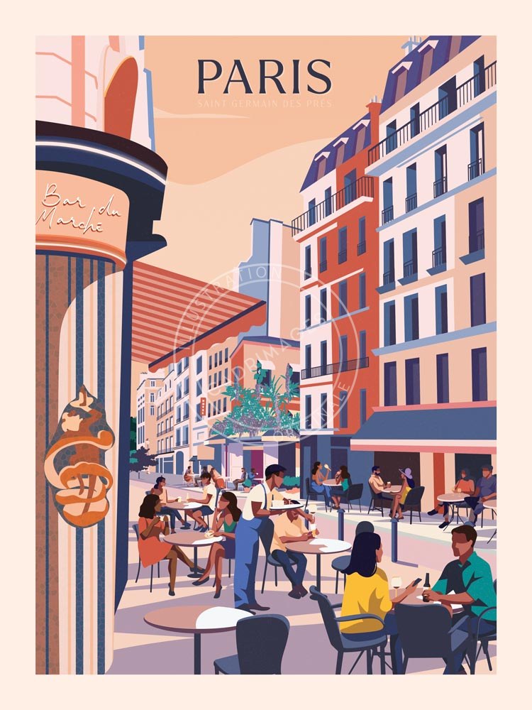 Affiche de Saint Germain à Paris