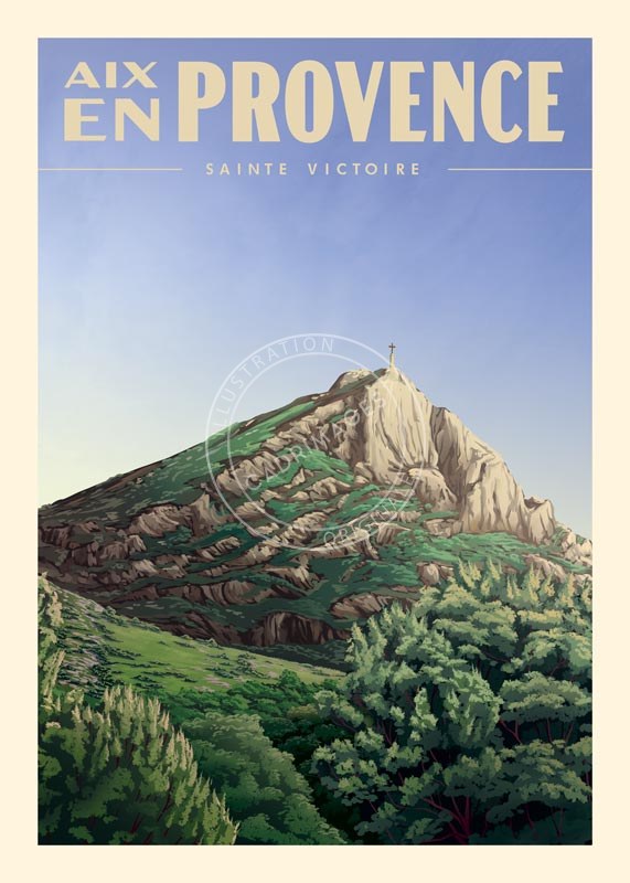 Affiche Sainte Victoire Aix en Provence