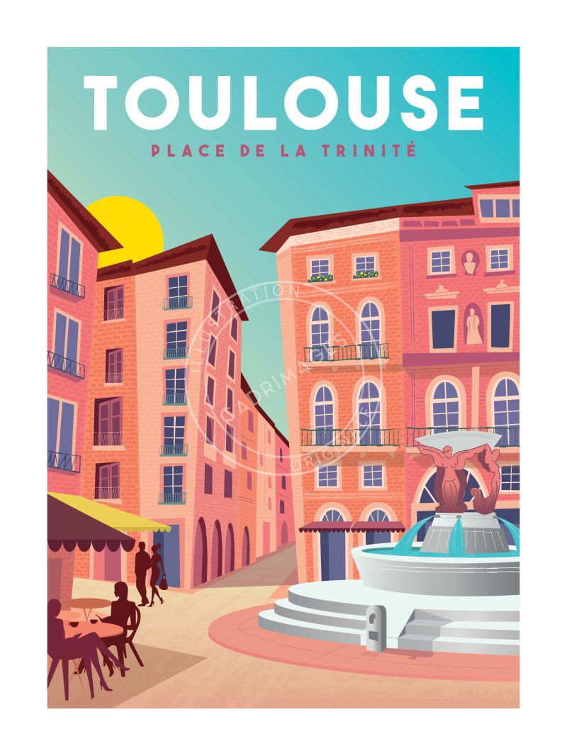 Affiche Pop de Toulouse, Place de la Trinité