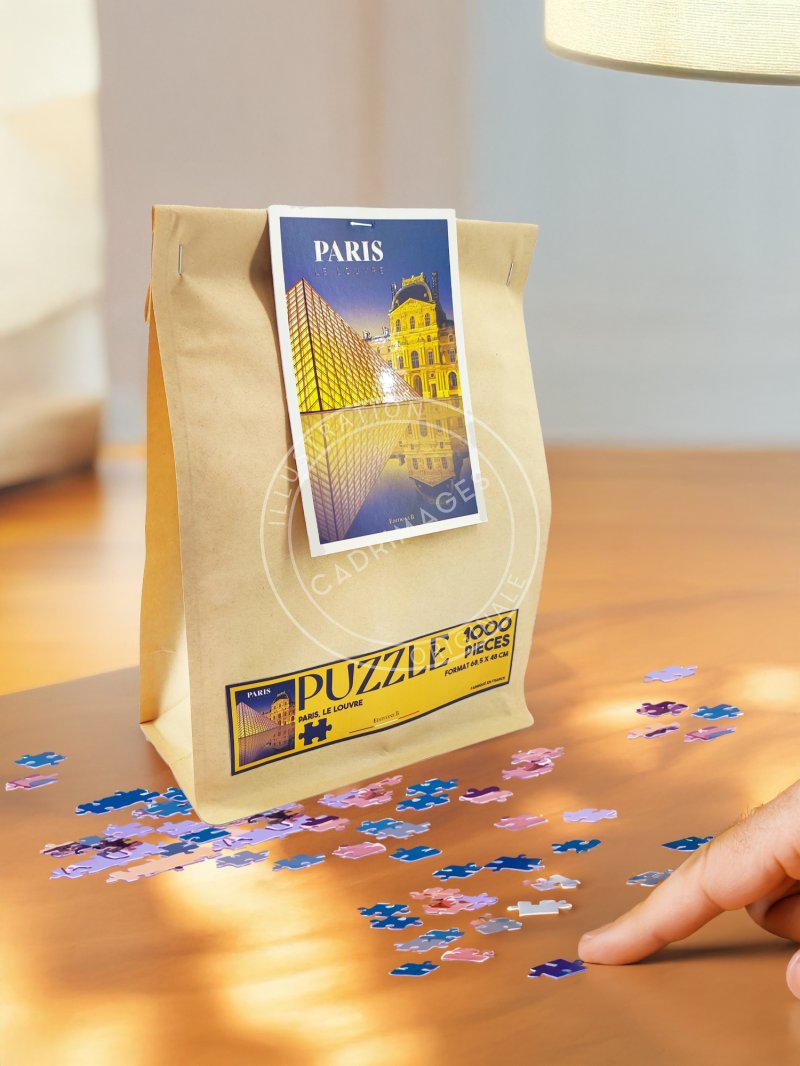 Puzzle 1000 pièces, Paris le Louvre