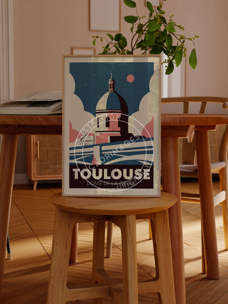 Affiche de Toulouse, Dôme de la Grave by Emu